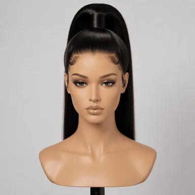 High ponytail · Black